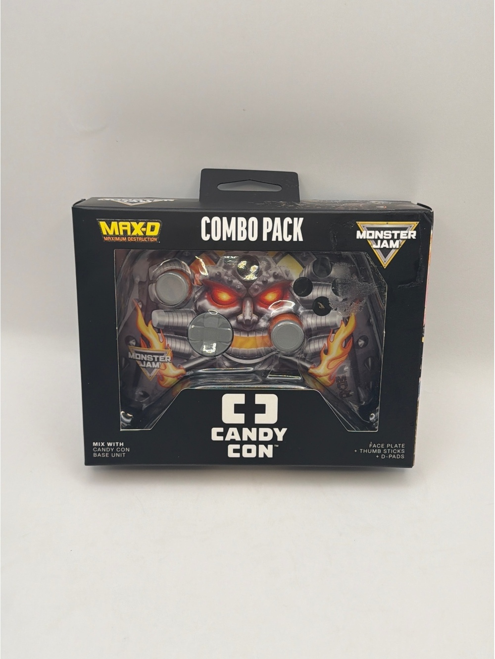 Candy Con Monster Jam Max-D Combo Pack Customizable Controller Face Plate and Th